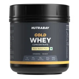 Nutrabay Gold Concentrate Whey Protein Powder - Kesar Badam Pista-picture-1