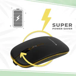 ZEBRONICS Zeb-Blanc Rechargeable Wireless Optical Mouse with Type C Adapter (1600 DPI, Silent Operation, Black) image 3