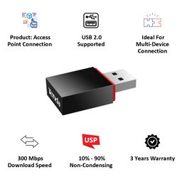 Tenda Wireless Mini U3 Network Adapter (Advanced MIMO Technology, Black) image 5