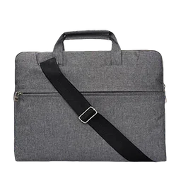 in base Denim Laptop Sling Bag for 13.3 Inch Laptop (Water Resistant, Grey)-image-89