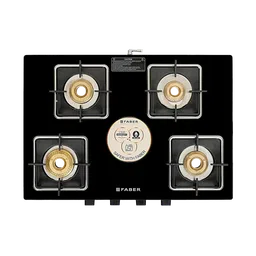 Faber Remo XL 4BB Glass Top 4 Burner Manual Gas Stove (MS Power Coated Pan Support, Black)-picture-14