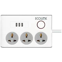 PHILIPS Ecolink 6 Amps 3 Sockets Spike Guard (2 Meters, Master Switch, 913715174501, White)-18