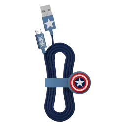 Macmerise Captain America Type A to Micro USB 3.3 Feet (1M) Cable (MFi Certified, Multicolor)-picture-32