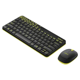 logitech MK240 Wireless Keyboard & Mouse Combo (1000 DPI, Spill Resistant, Black/Chartreuse Yellow) image 4