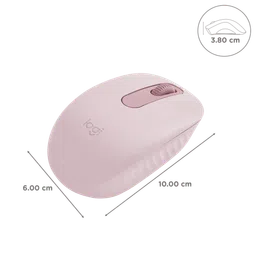 logitech M196 Bluetooth Wireless Optical Performance Mouse with Line-by-Line Scrolling (1000 DPI, Bluetooth Low Energy Technology, Rose) image 3