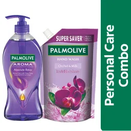 Palmolive Combo- Orchid & Milk HandWash, Absolute Relax BodyWash-image-15