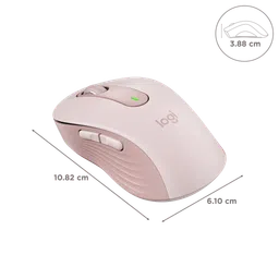 logitech Signature M650 Wireless Optical Performance Mouse with Customizable Buttons (4000 DPI Adjustable, Multi Device Connectivity, Rose) image 3
