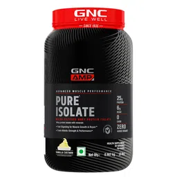 GNC AMP Pure Isolate Powder,  2 lb  Vanilla Custard -79