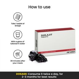 Nirvasa Shilajit 250mg,  10 tablet(s)  image 2