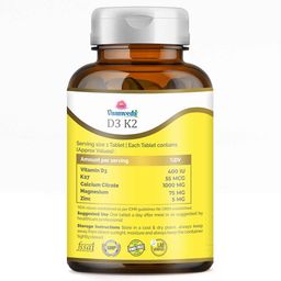 Vaamveda Vitamin D3 K2 Calcium Joint Support Supplements with Zinc Magnesium,  60 tablet(s)  Unflavoured  image 2