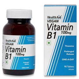 HealthAid Vitamin B1 100mg (Thiamin),  Unflavoured  90 tablet(s) -30