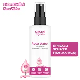 Aravi Organic Pure & Natural Rose Water Steam Distilled Face Spray Toner For Skin & Hair-picture-24
