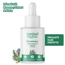 Aravi Organic Rosemary & Biotin Hair Growth Serum For Boosts Hair Growth & Deeply Nourishes Scalp-picture-25