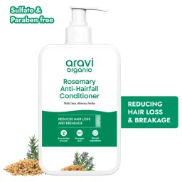 Aravi Organic Anti-Hairfall Rosemary Conditioner - Enriched Methi Dana & Hibiscus For Stronger Hair-picture-16