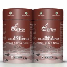 WishNew Wellness Beauty Collagen Complex,  21 sachets/pack  Coffee (Pack of 2) -20