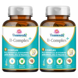 Vaamveda B-Complex,  60 tablet(s)  Supplements Forte with Vitamin C and Zinc (Pack of 2) -1