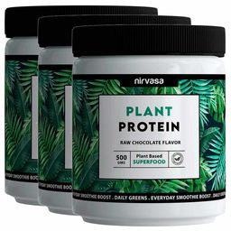 Nirvasa Plant Protein,  0.88 lb  Chocolate (Pack of 3) -9