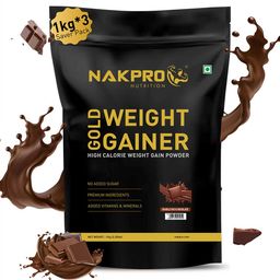 Nakpro Gold Weight Gainer,  2.2 lb  Double Rich Chocolate (Pack of 3) -image-92