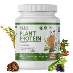 INLIFE Vegan Plant Protein,  2.2 lb  Coffee -10