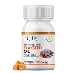 INLIFE Flaxseed Oil Omega 3,6,9,  60 capsules -15