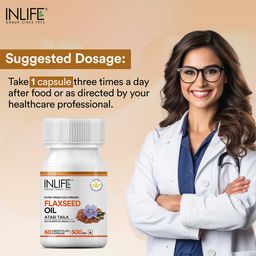 INLIFE Flaxseed Oil Omega 3,6,9,  60 capsules  image 5