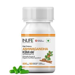 INLIFE Ashwagandha KSM-66 500mg,  60 veggie capsule(s) -22