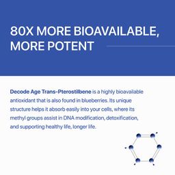 Decode Age Trans-Pterostilbene, 60 capsules image 1