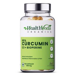 Health Veda Organics 95% Curcumin C3 + Bioperine,  60 capsules -7