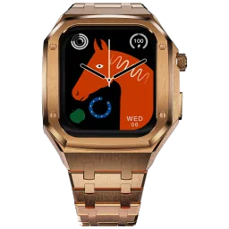 FIRE-BOLTT Elemento Smartwatch with Bluetooth Calling (49.5mm Always On Display, IP68 Water Resistant, Gold Strap) image 1