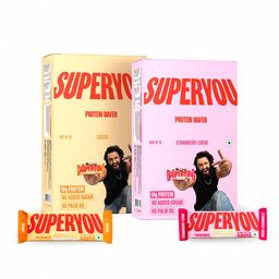 Superyou Protein Wafer Bars Combo, 10 bar(s) Strawberry Creme & Cheese-1