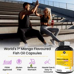 Naturyz Triple Strength Omega 3 Fish Oil with Vitamin D Vanilla 60 Softgels & Mango Flavoured Triple Omega 3 60 Softgels Combo,  2 Piece(s)/Pack  image 2