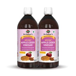 Dr. Patkar's Apple Cider Vinegar (Pack of 2),  1 L  Cinnamon & Fenugreek -28