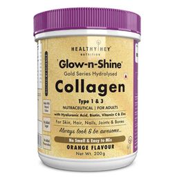 HealthyHey Nutrition Gold Series Hydrolysed Bovine Collagen Type 1 & 3,  200 g  Orange -2