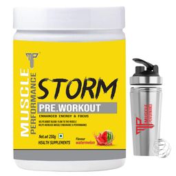 Muscle Performance Storm Pre Workout,  0.55 lb  Watermelon with Steel Shaker -image-75
