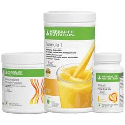 Herbalife Formula 1 Afresh Energy Drink & Protein Powder Combo, 3 Piece(s)/Pack Mango + Lemon + Unflavoured-image-71