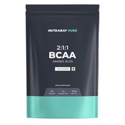 Nutrabay Pure 2:1:1 BCAA Amino Acid,  0.33 lb  30 Servings  Unflavoured -image-17
