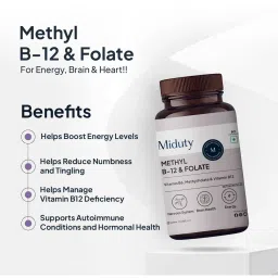 Miduty Methyl B-12 & Folate,  60 chewable tablet(s)  Unflavoured  image 3