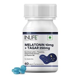 INLIFE Melatonin 10mg + Tagar 250mg,  60 tablet(s)  Unflavoured -51