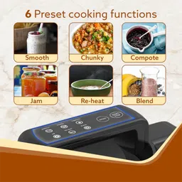AGARO Elite 900 Watt 1 Litre Soup Maker with 6 Preset Cooking Functions (Grey) image 4