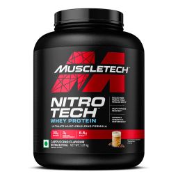 MuscleTech NitroTech Whey Protein,  4 lb  Cappuccino -image-29