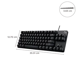 logitech G413 TKL SE Wired Gaming Keyboard with Backlit Keys (Heat Resistant, Black) image 3