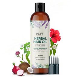 INLIFE Herbal Hair Oil,  200 ml  with Applicator|27 Ayurvedic Herbs|Hair Care -image-5