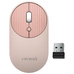 Croma CRSPPNKMSA016505 Wireless Optical Mouse with Power Saving Feature (1600 DPI Adjustable, Ambidextrous Design, Pink) image 4