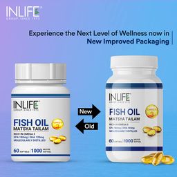 INLIFE Fish Oil Matsya Tailam,  60 softgels  image 3