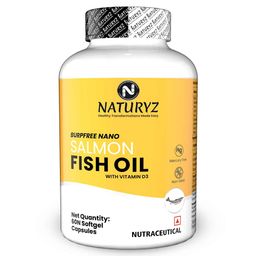 Naturyz Burpfree Nano Salmon Fish Oil with Vitamin D3,  60 softgels -18