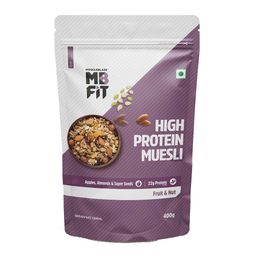 MuscleBlaze High Protein Muesli,  0.4 kg  Fruits & Nut -image-96