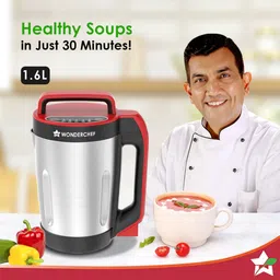 WONDERCHEF Neo 900 Watt 1.6 Litre Soup Maker with 5 Preset Functions (Red & Black) image 4