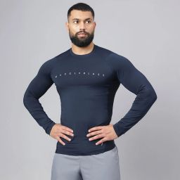 MuscleBlaze Air Tech Compression MuscleTee Full Sleeve,  Large  Navy -image-72