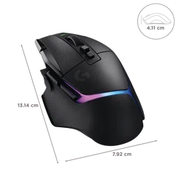logitech G502 X Plus Rechargeable Wireless Optical Gaming Mouse (25600 DPI Adjustable, Dual-Mode Scroll Wheel, Black) image 3