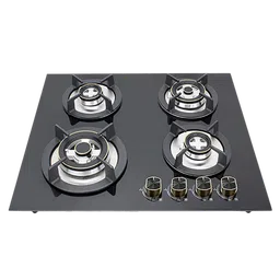 Kutchina Flamma 4B Eco 60 Tempered Glass Top 4 Burner Automatic Hob (Multi Flame Burner, Black)-66